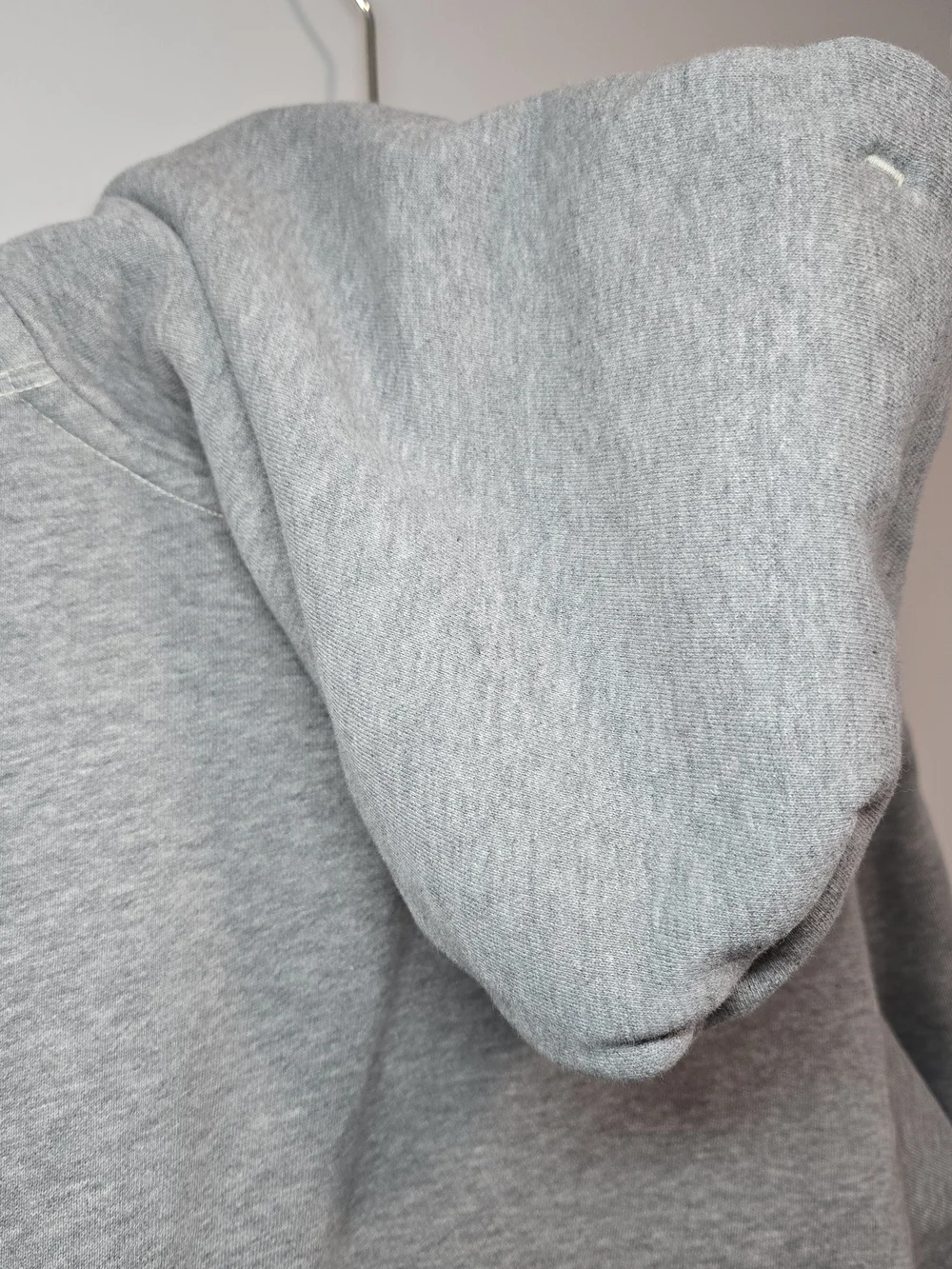 Ralph Lauren Men's Grey Chenille RL Patch Zip Fleece Hoodie Y2k